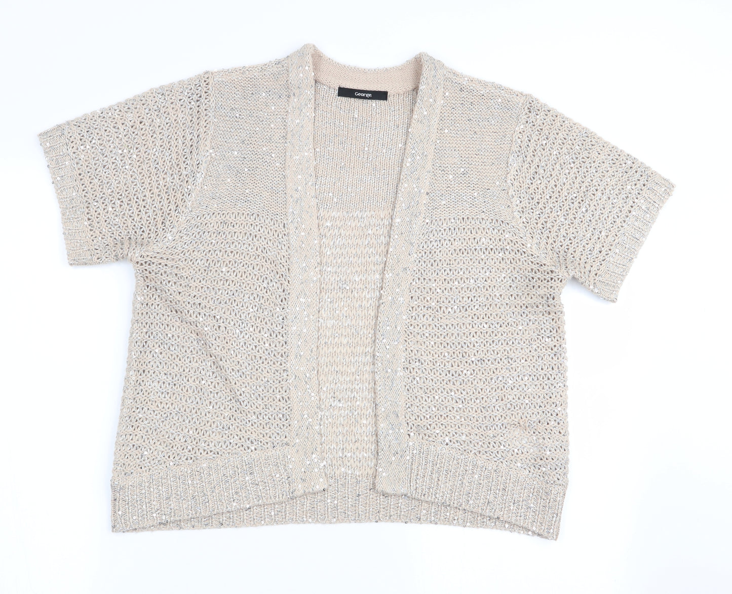 Asda George Womens Gold   Cardigan Jumper Size 18