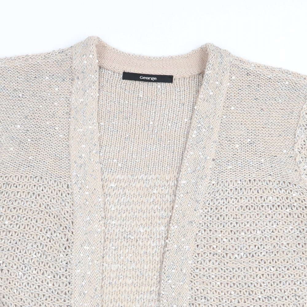 Asda George Womens Gold   Cardigan Jumper Size 18