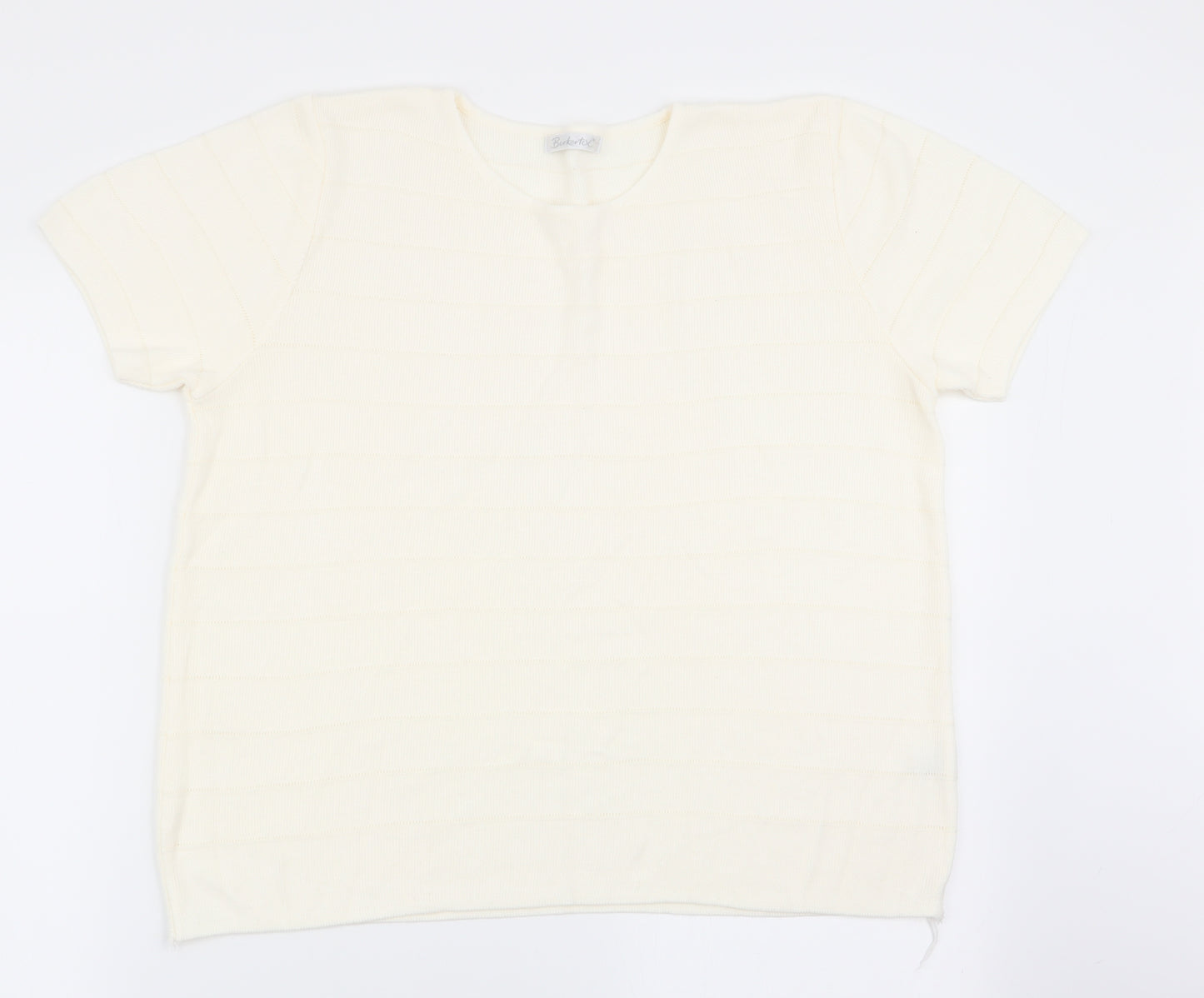 Berkertex Womens White   Basic T-Shirt Size 14