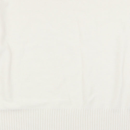 Country Casuals Womens White Geometric  Pullover Jumper Size L