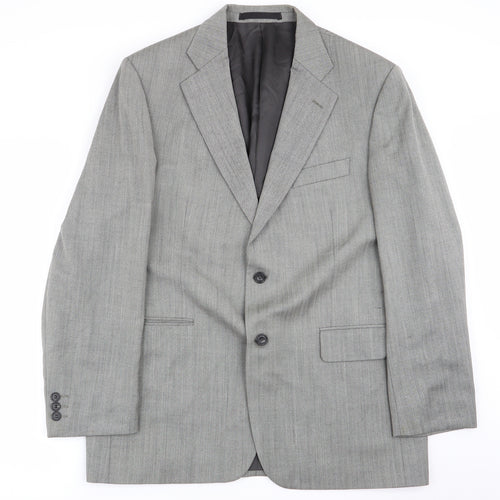 M&S Mens Grey Geometric  Jacket Blazer Size M