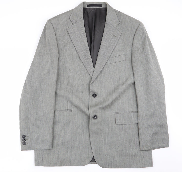 M&S Mens Grey Geometric  Jacket Blazer Size M