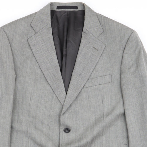 M&S Mens Grey Geometric  Jacket Blazer Size M