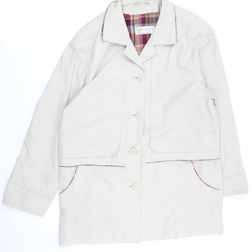compliments Womens Beige   Overcoat Coat Size 12