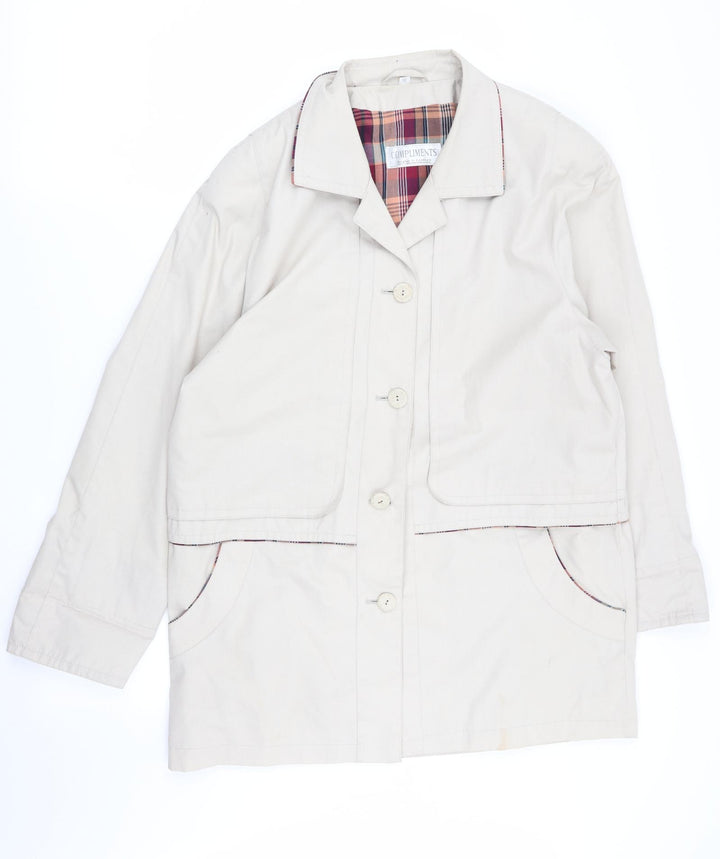 compliments Womens Beige   Overcoat Coat Size 12