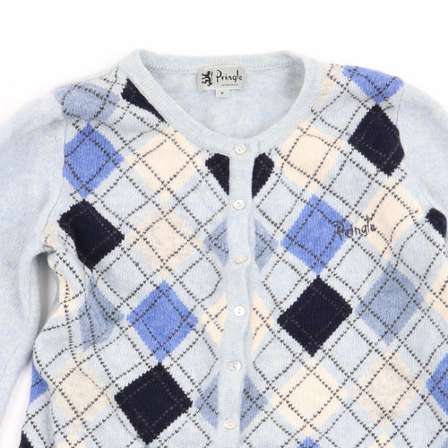 james pringle Mens Multicoloured Argyle/Diamond  Cardigan Jumper Size S