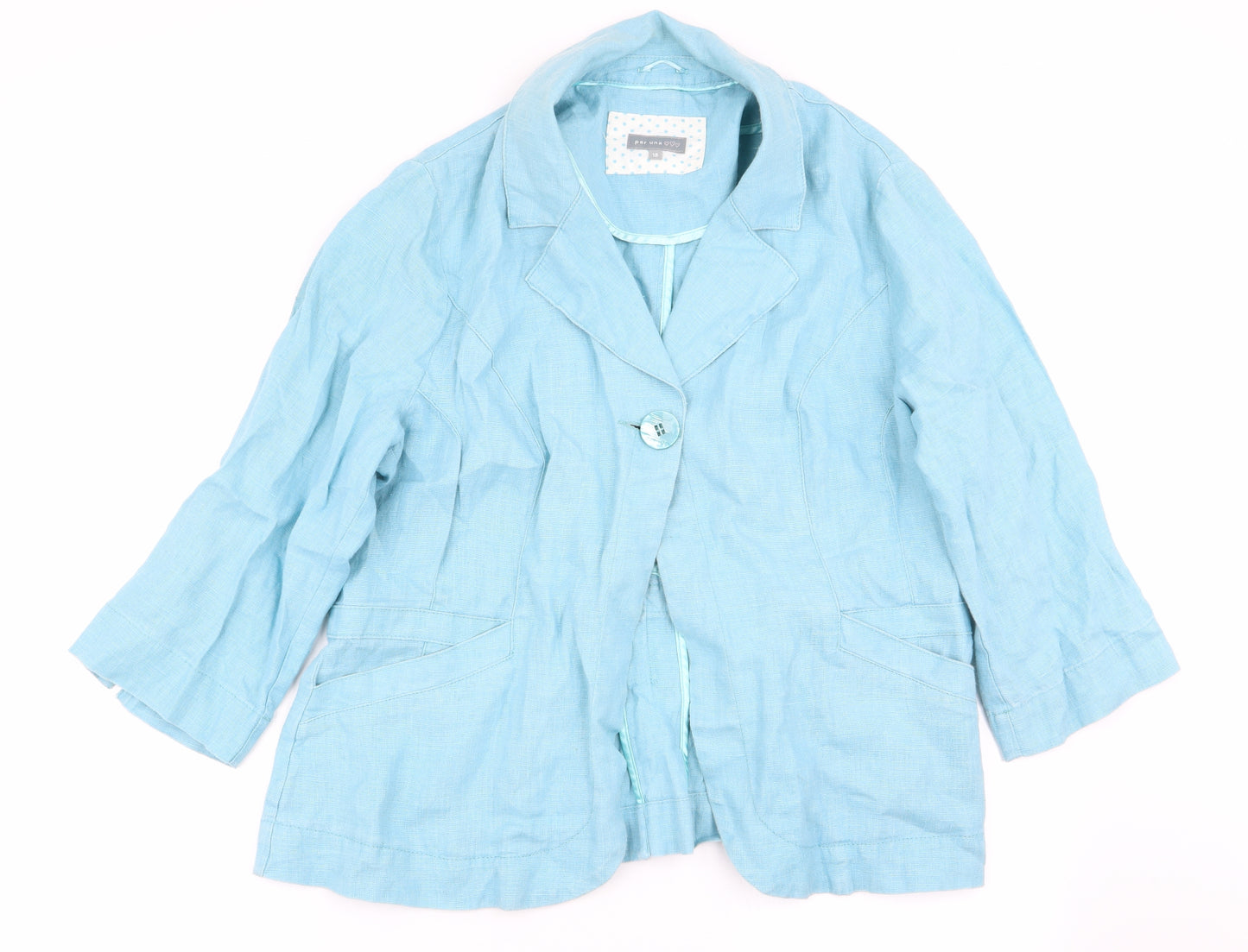 Per Una Womens Blue   Jacket Blazer Size 18
