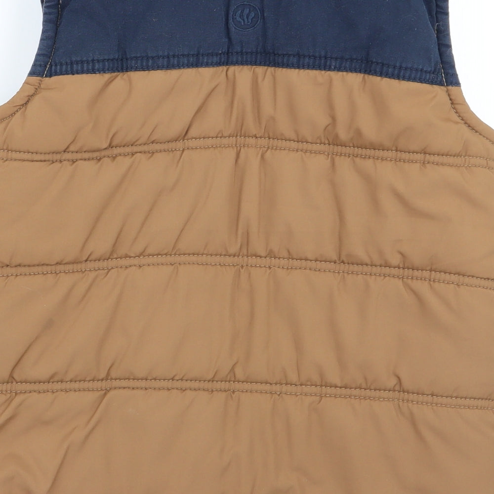 Fat Face Boys Brown   Gilet Coat Size 6-7 Years