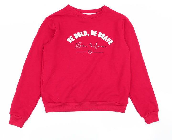 New Look Girls Red Pullover Jumper Size S