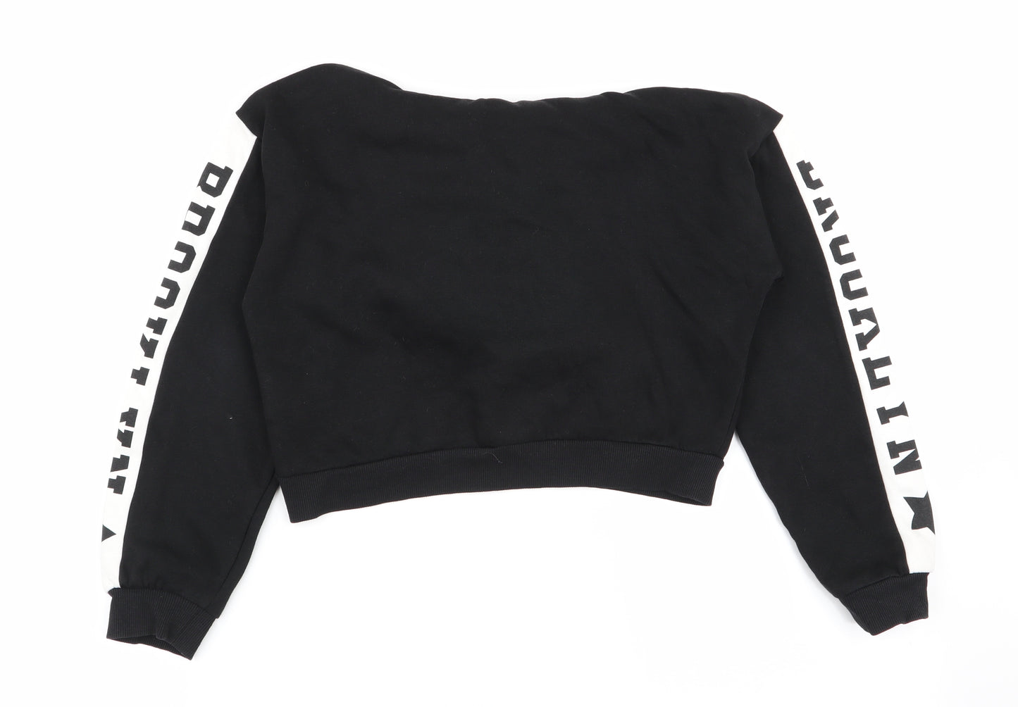 H&M Girls Black   Pullover Jumper Size 9-10 Years