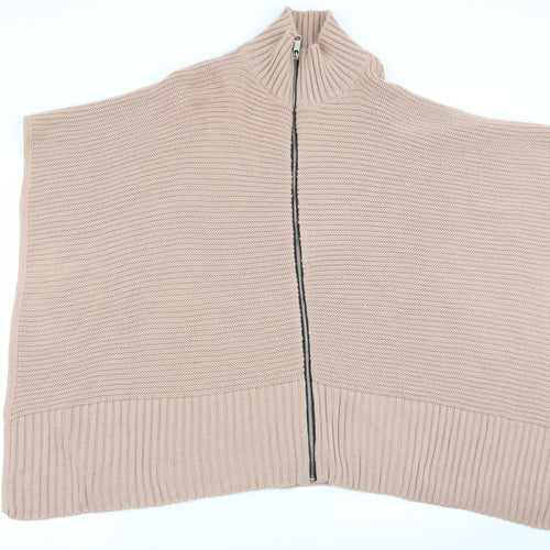 River Island Womens Beige   Full Zip Jumper Size S  - poncho