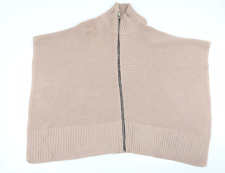 River Island Womens Beige Full Zip Jumper Size S - poncho