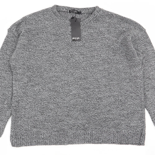 nastygal Womens Grey   Pullover Jumper Size L