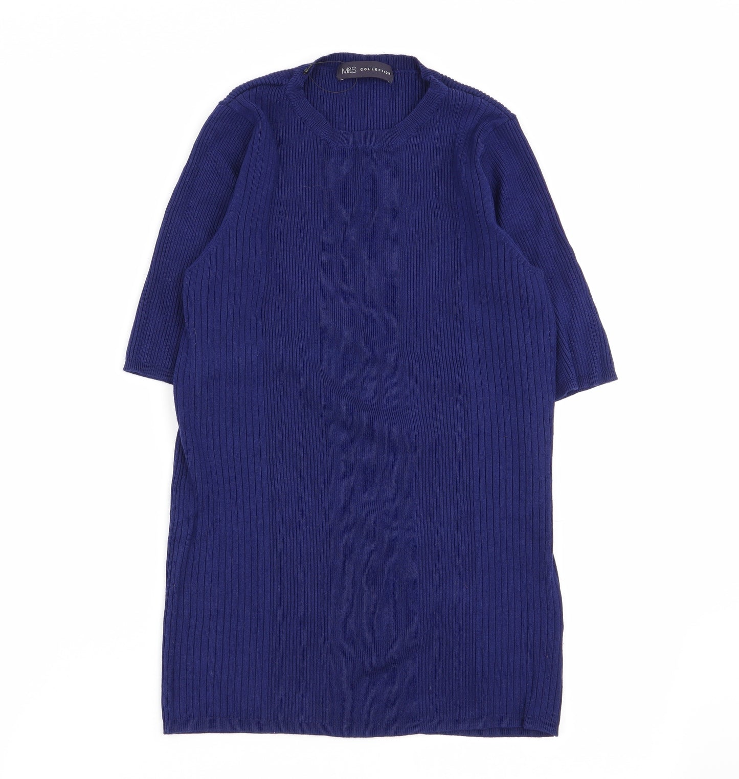 M&S Womens Blue   Basic T-Shirt Size 14