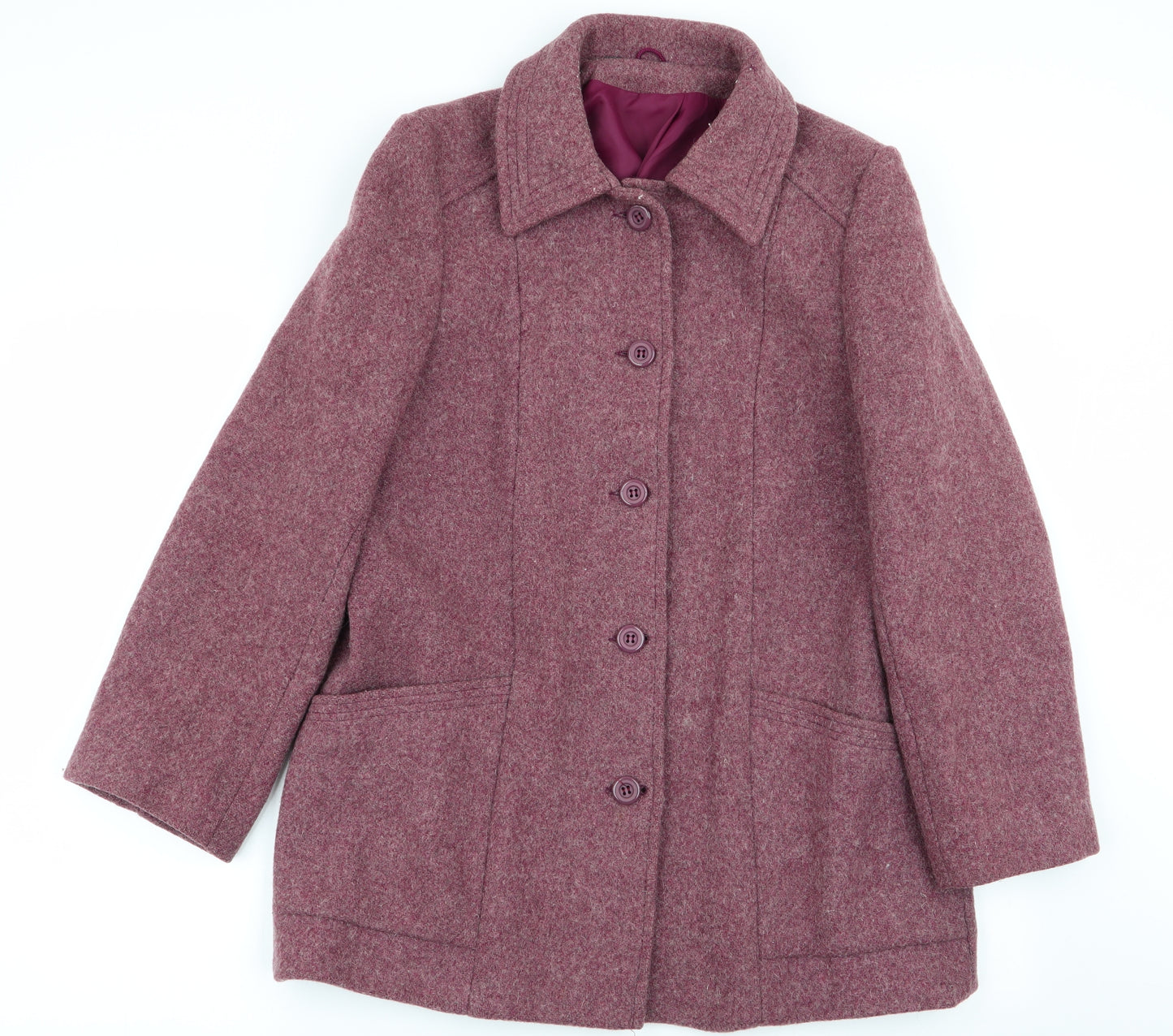 keynote Womens Pink   Overcoat Coat Size 14