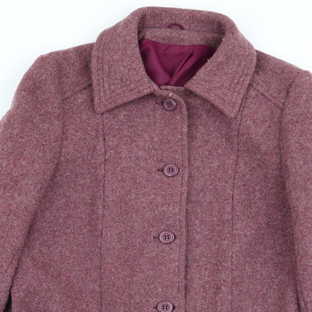 keynote Womens Pink   Overcoat Coat Size 14