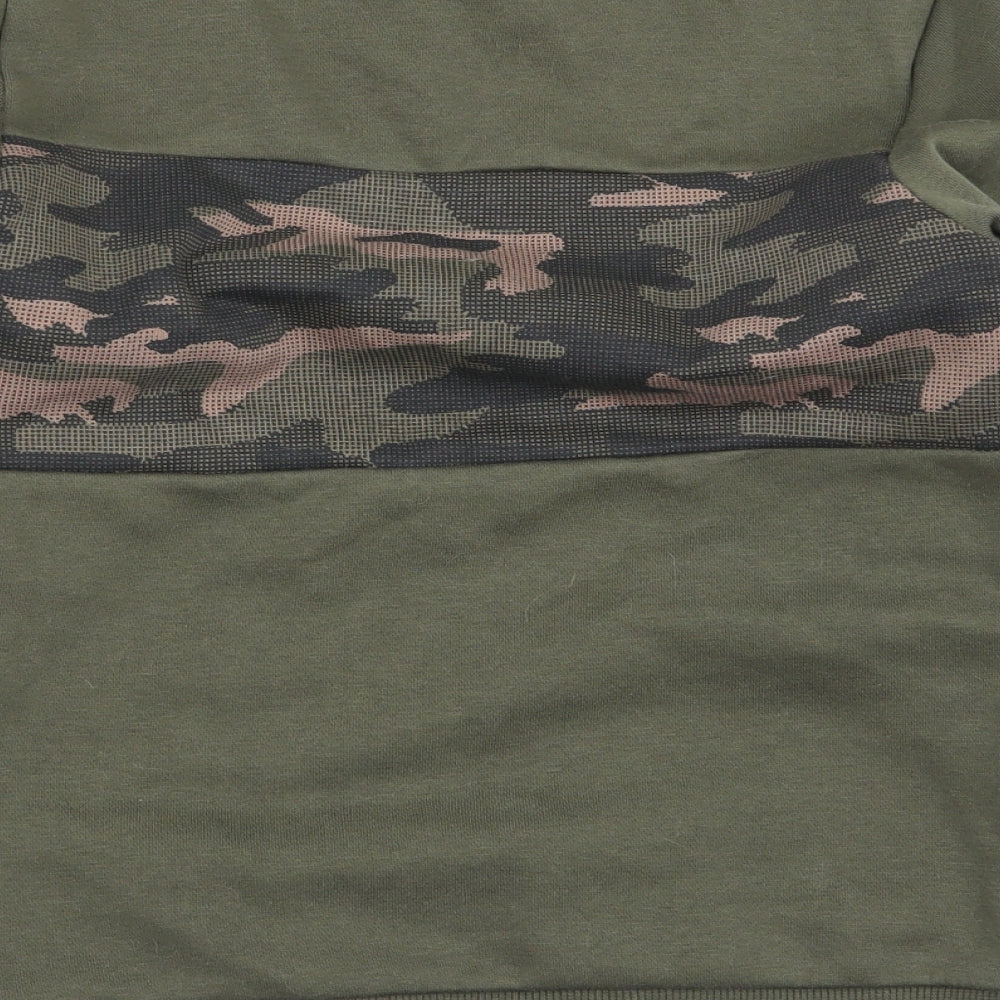 Asda George Boys Green Camouflage  Pullover Jumper Size 7-8 Years