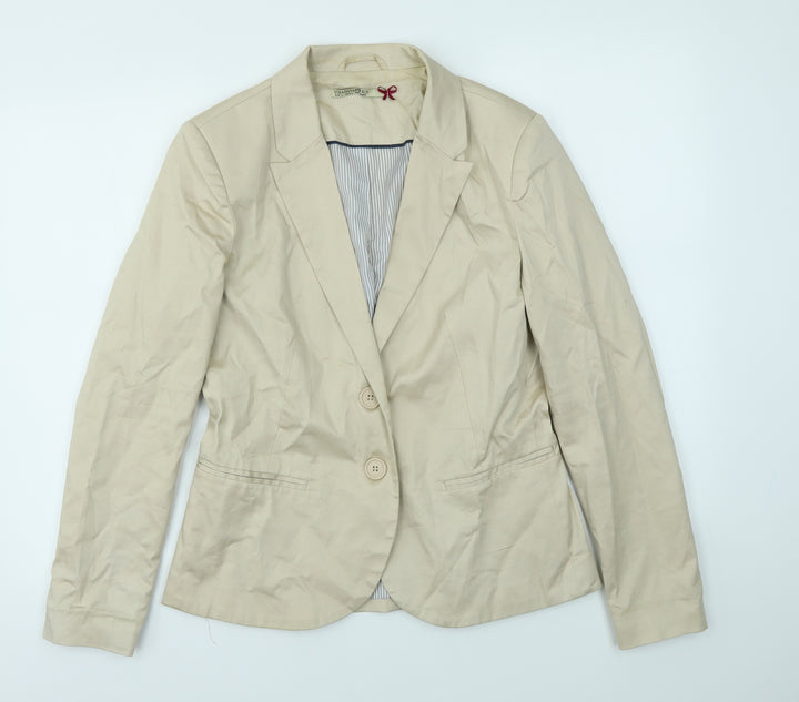 Stradivarius Womens Beige Jacket Blazer Size L