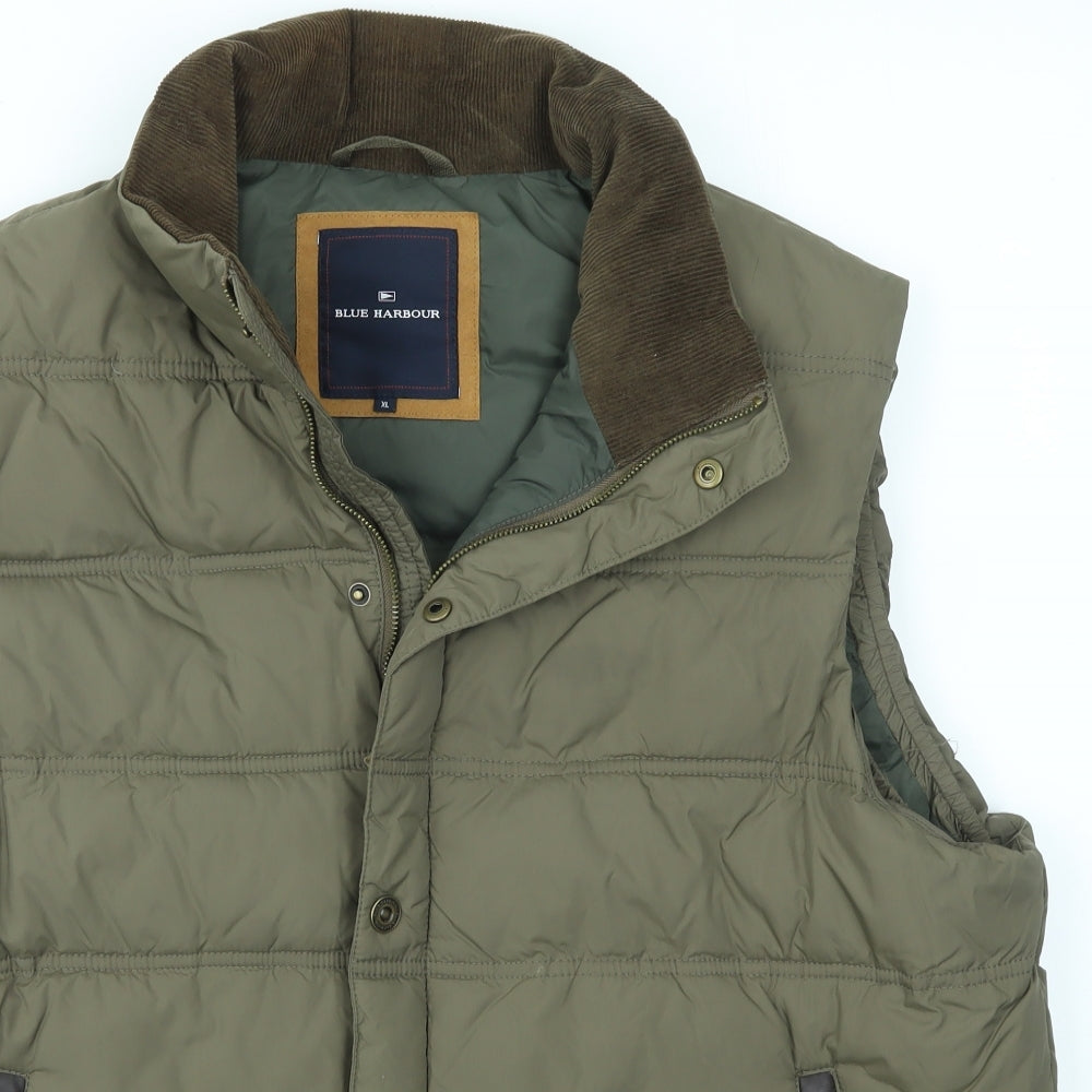 Blue Harbour Mens Green   Gilet Coat Size XL