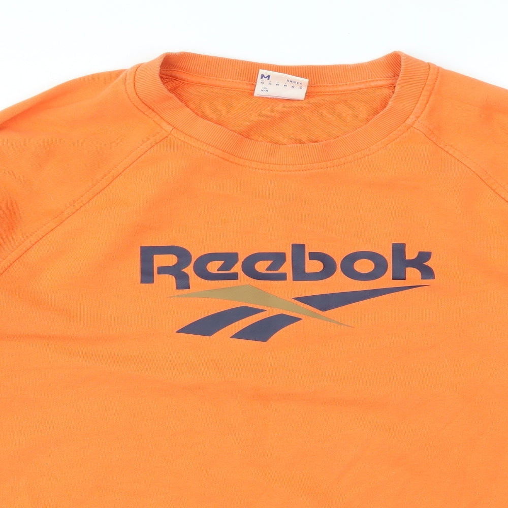 Reebok Mens Orange   Pullover Sweatshirt Size M