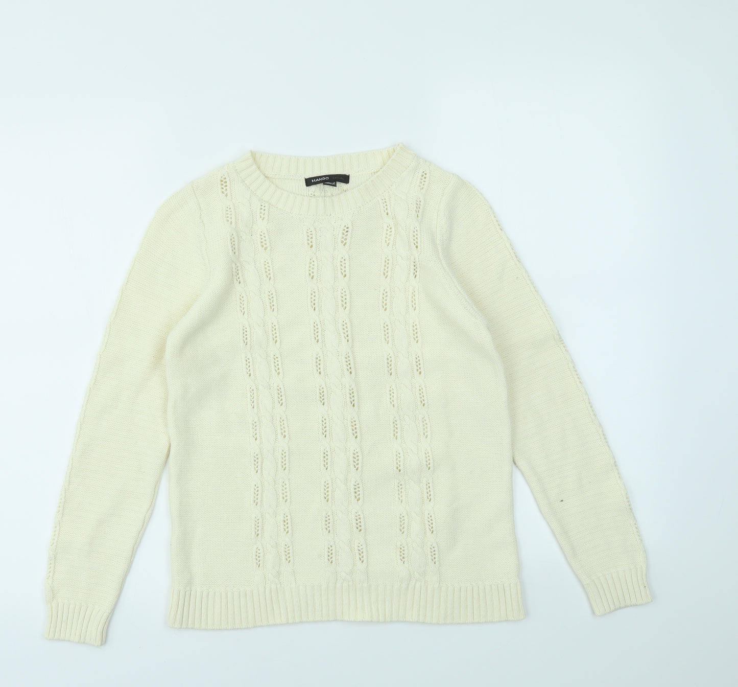 Mango Womens Ivory   Pullover Jumper Size M