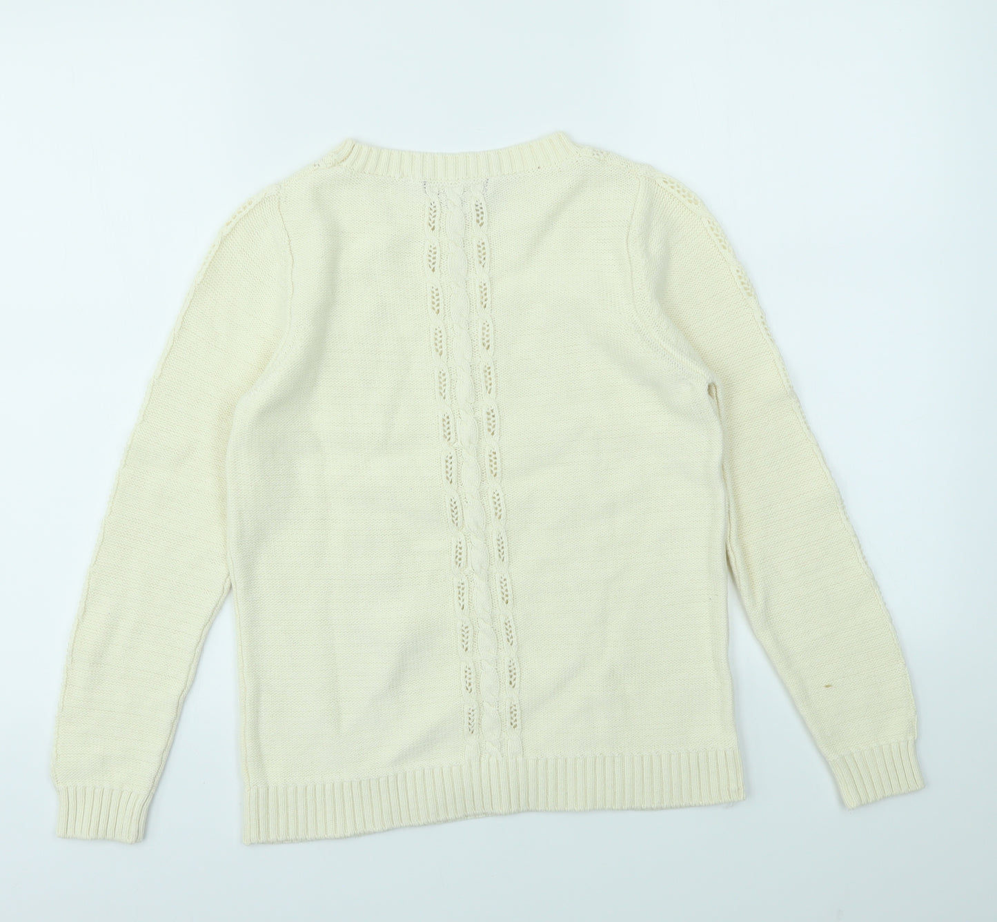 Mango Womens Ivory   Pullover Jumper Size M