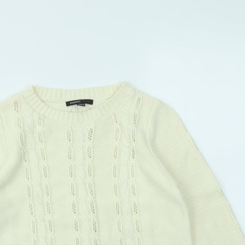 Mango Womens Ivory   Pullover Jumper Size M