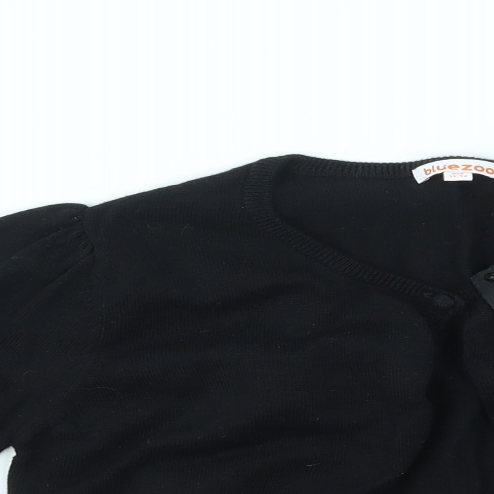 Debenhams Girls Black   Cardigan Jumper Size 11-12 Years