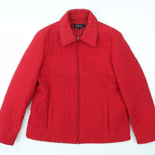 YBC Womens Red   Jacket Coat Size M