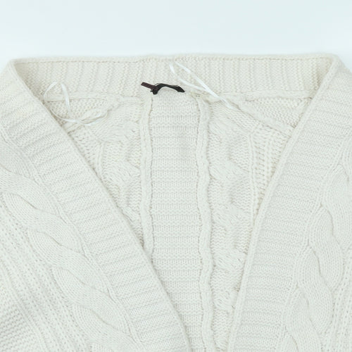 Preworn Womens White   Cardigan Jumper Size S