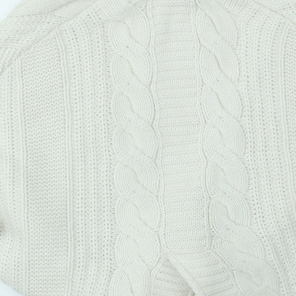 Preworn Womens White   Cardigan Jumper Size S