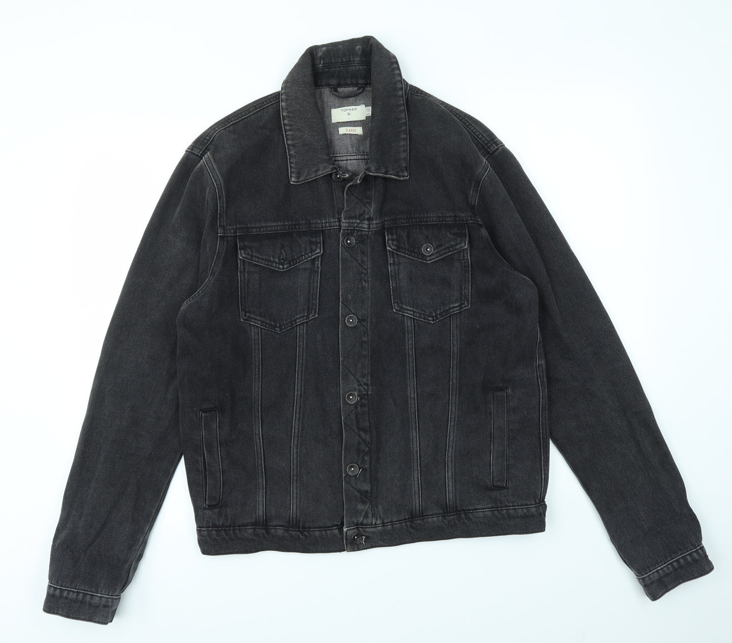 Topshop Mens Black   Jacket  Size L