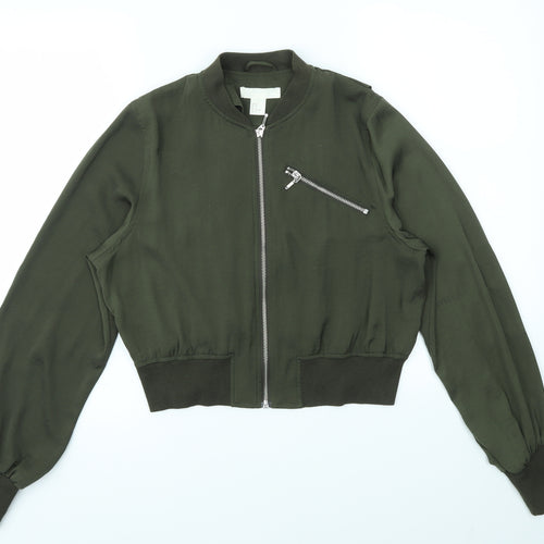 H&M Womens Green   Jacket Coatigan Size 8