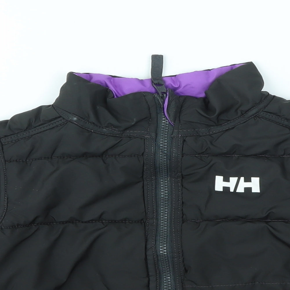 Helly Hansen Girls Black   Basic Coat Coat Size 3 Years
