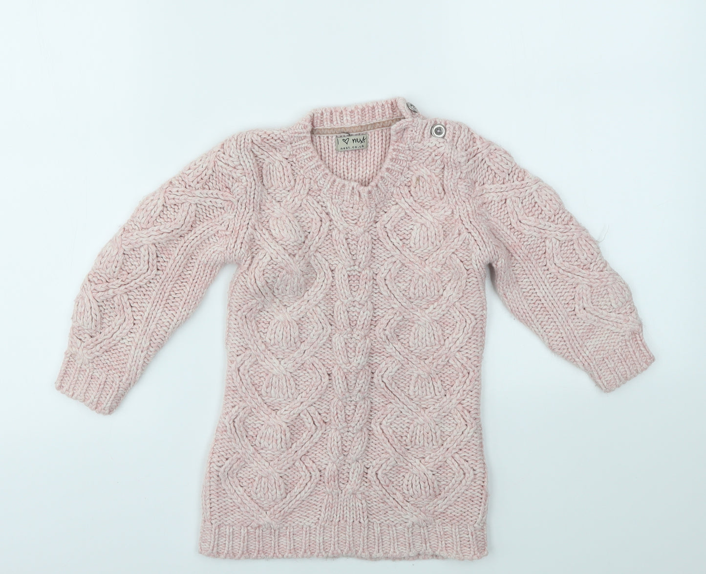 NEXT Girls Pink   Pullover Jumper Size 3-4 Years