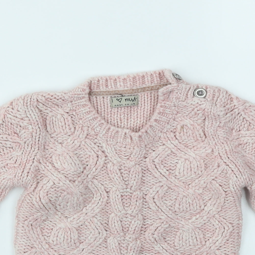 NEXT Girls Pink   Pullover Jumper Size 3-4 Years