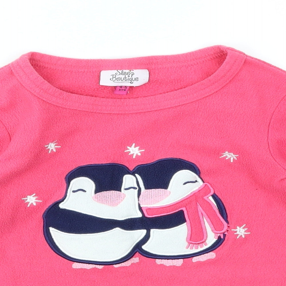 SLEEP BOUTIQUE Girls Pink   Top Pyjama Top Size 4-5 Years