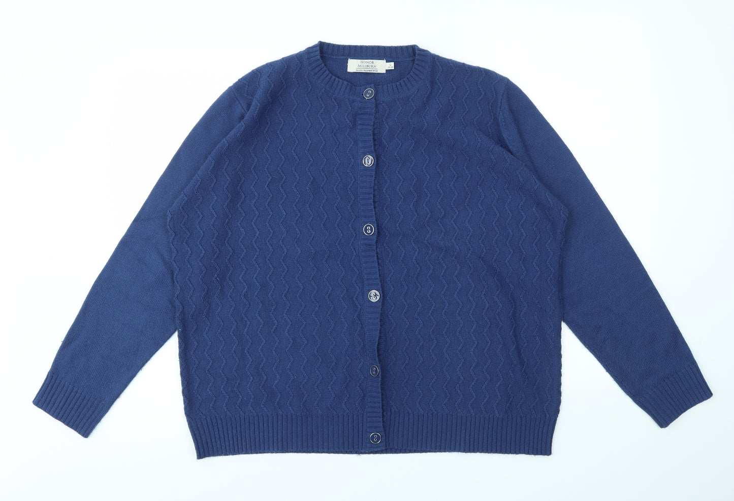 Honor Milburn  Womens Blue   Cardigan Jumper Size L