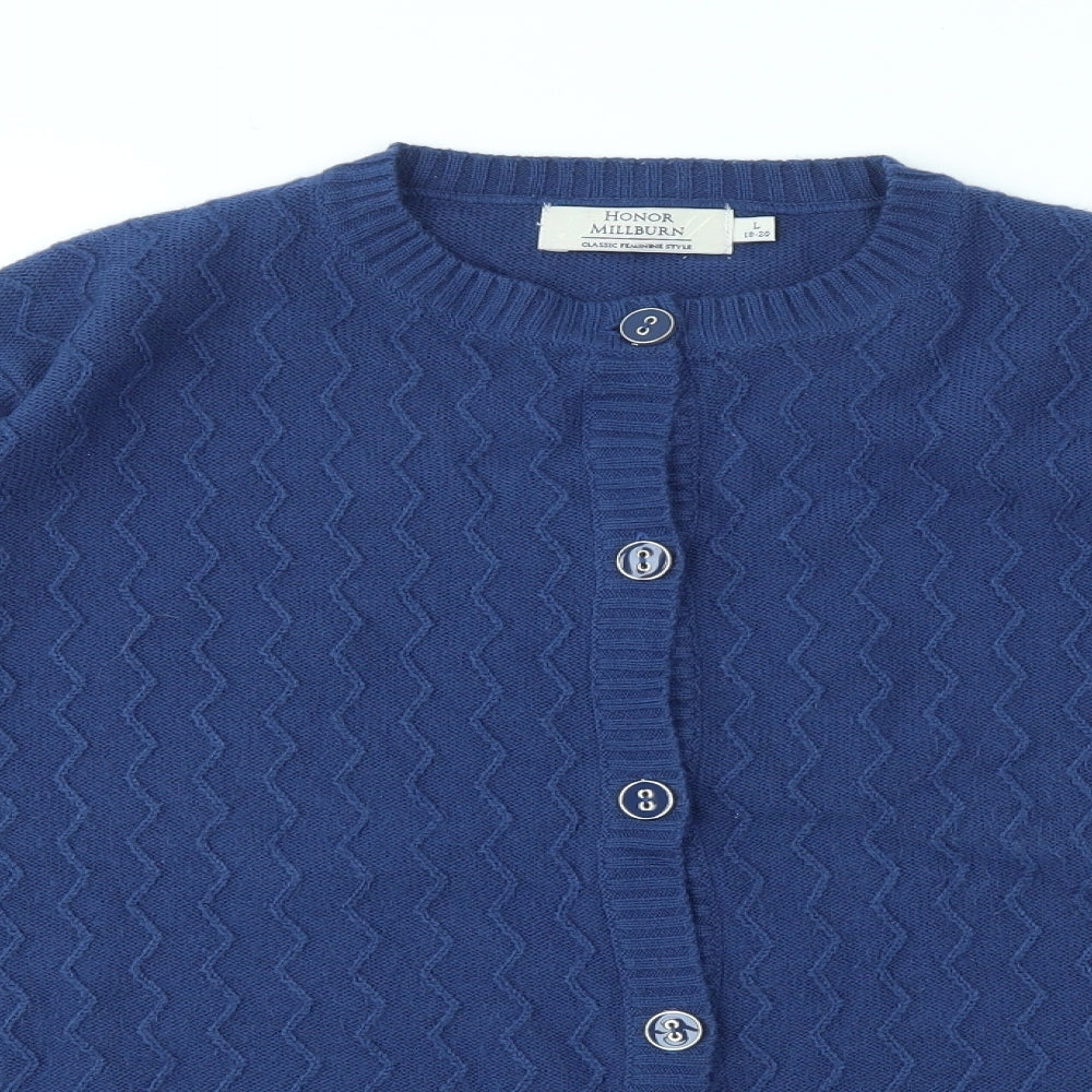 Honor Milburn  Womens Blue   Cardigan Jumper Size L