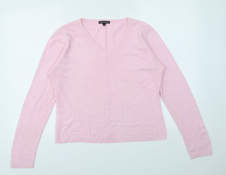 Debbie Morgan Womens Pink Pullover Jumper Size M