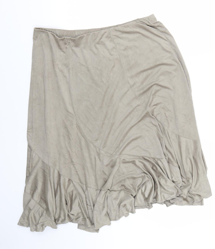 Damart Womens Beige Trumpet Skirt Size 22