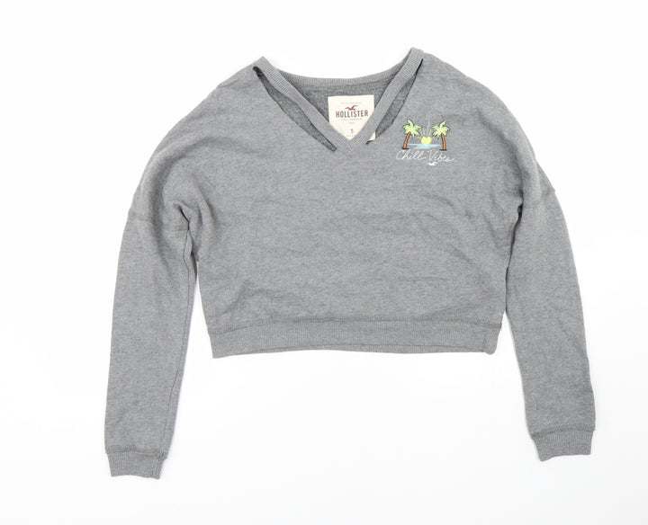 Hollister Womens Grey Pullover Sweatshirt Size S