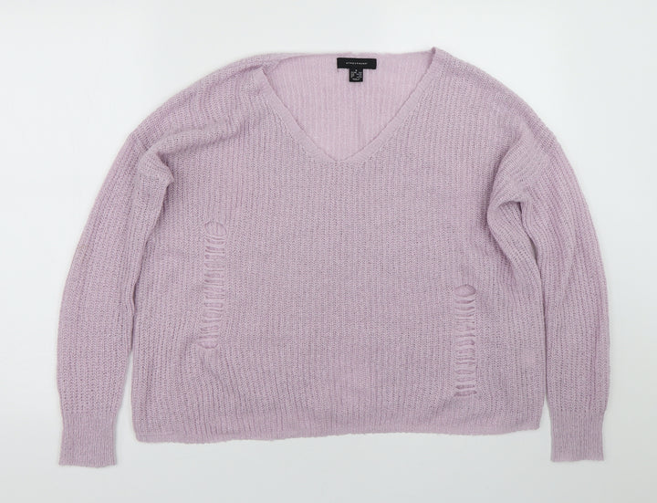 Atmosphere Womens Purple Pullover Jumper Size S