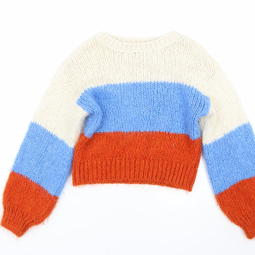 Preworn Womens Multicoloured Striped  Pullover Jumper Size S