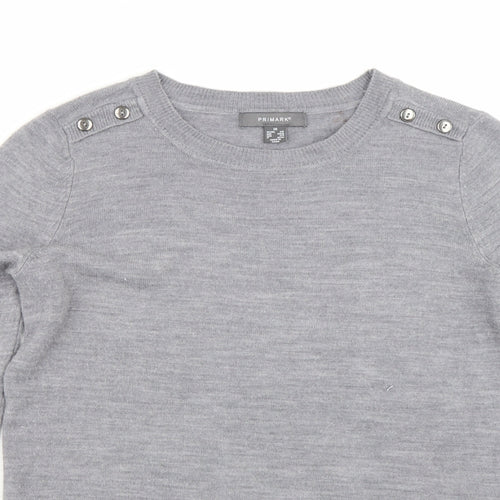 Primark Womens Grey   Pullover Jumper Size XS