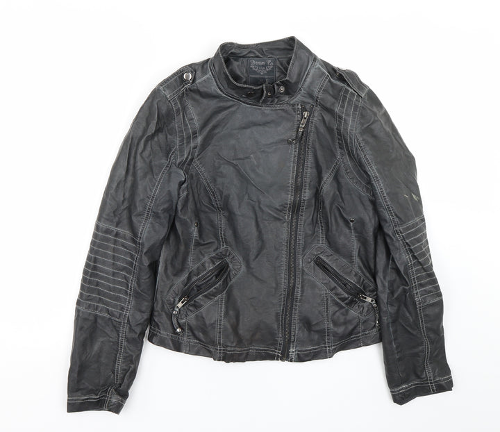 Denim co Womens Black Jacket Coat Size 12