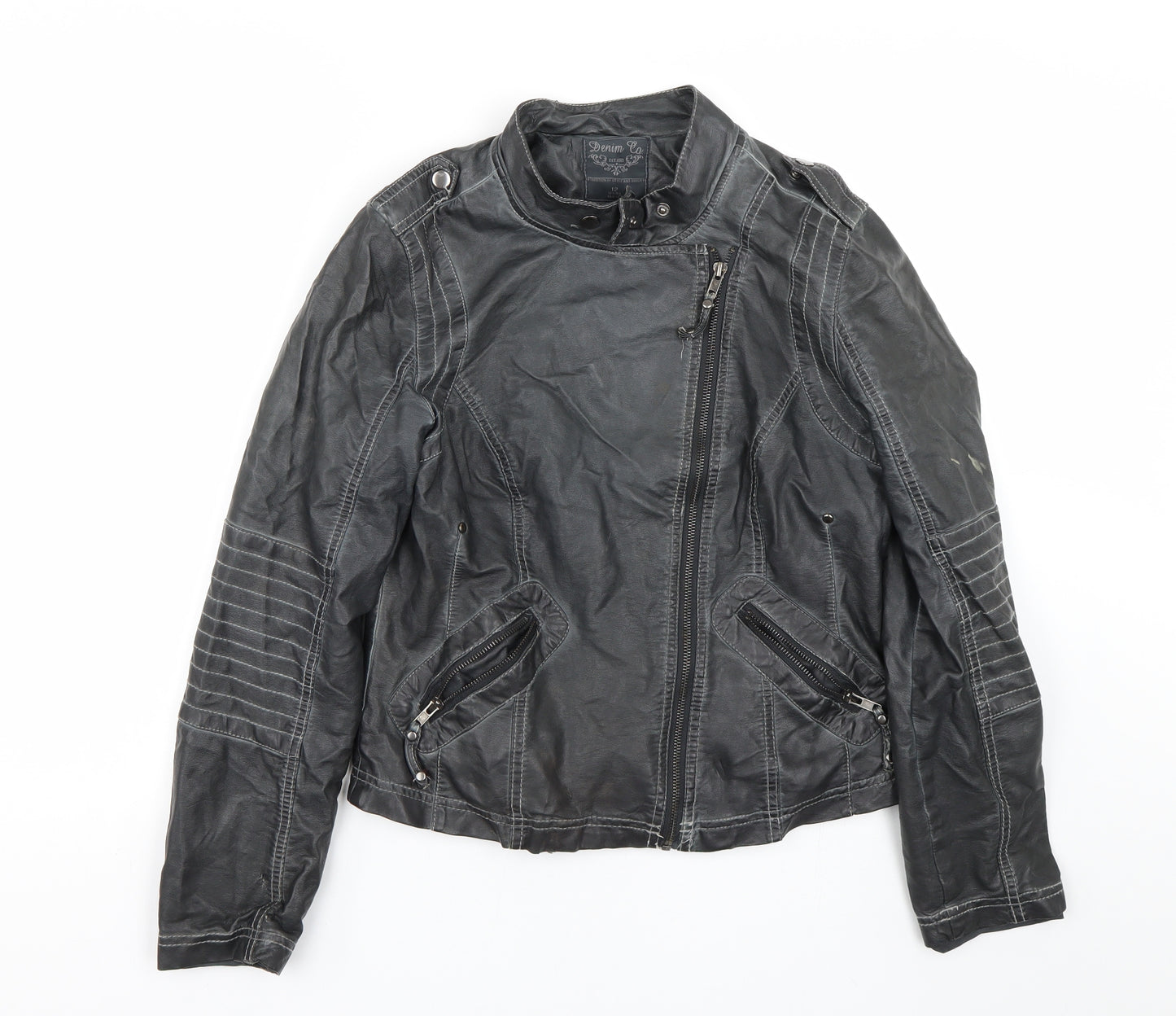 Denim co Womens Black   Jacket Coat Size 12