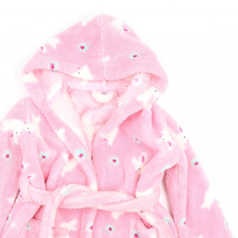 Laura Ashley Girls Pink Animal Print  Cami Gown Size 3-4 Years  - Bunnies