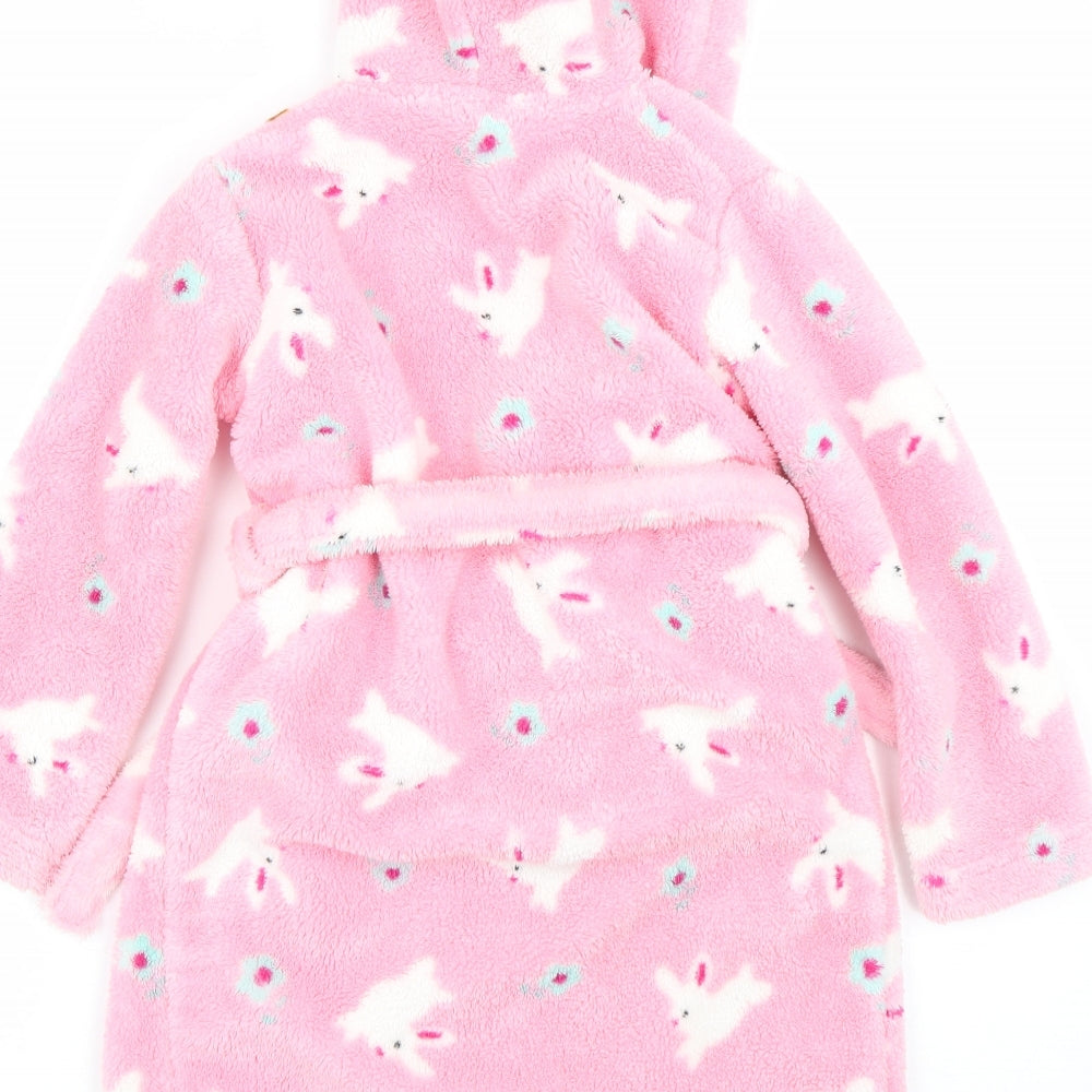 Laura Ashley Girls Pink Animal Print  Cami Gown Size 3-4 Years  - Bunnies