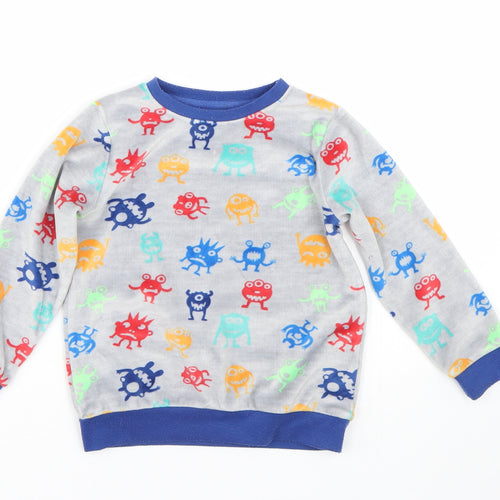Pep&co Boys Grey    Pyjama Top Size 2-3 Years  - Monsters